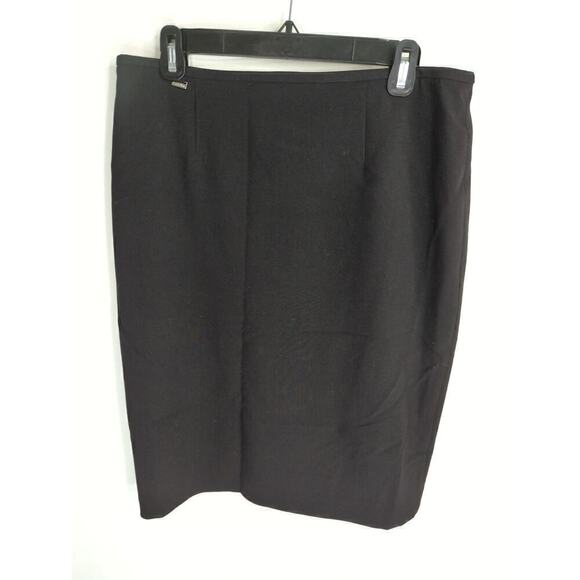 Calvin Klein Women's Solid Stretch Back Zipper Pencil Skirts Black Size 10 - Picture 1 of 8